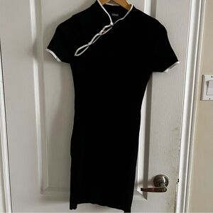 Cider Black and White Mini Dress